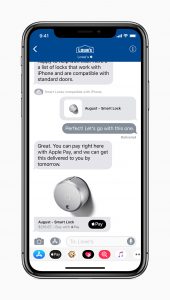 iPhone X Apple Business Chat 01232018