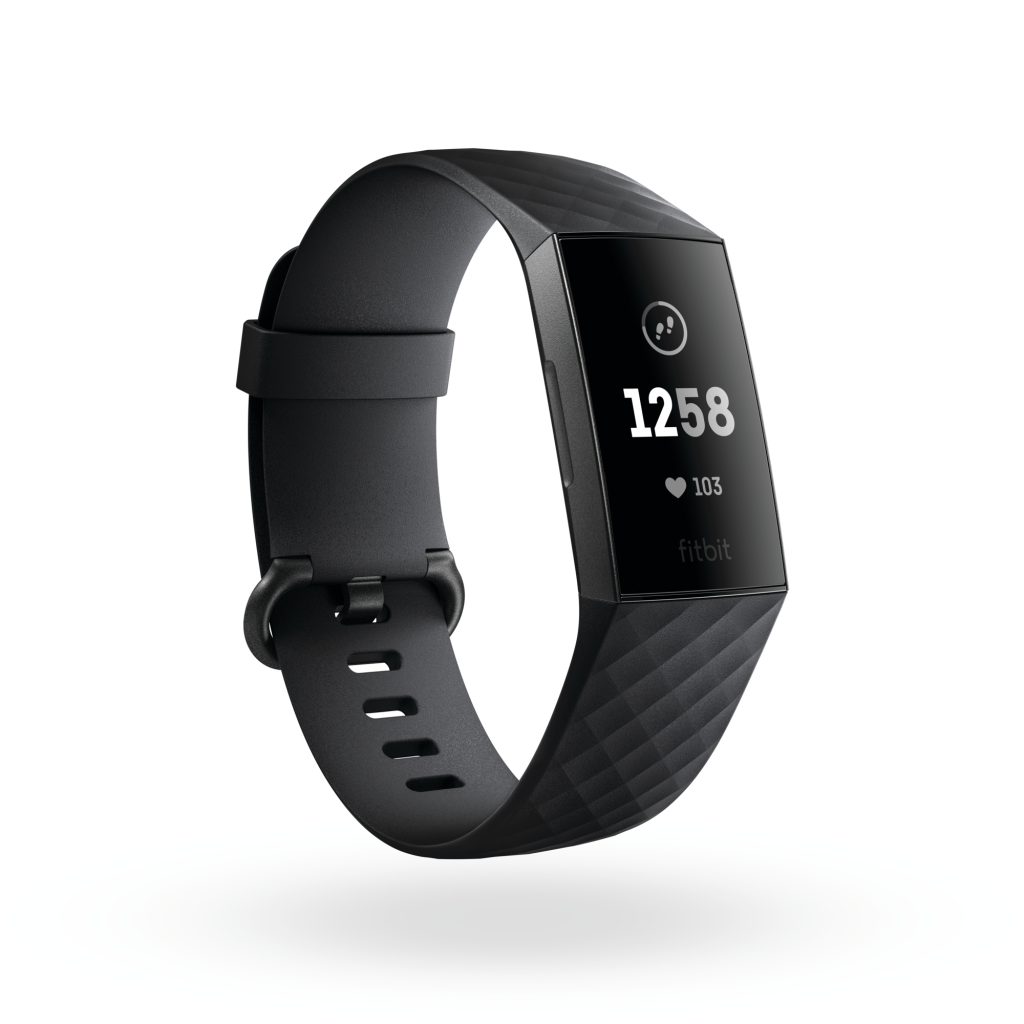 Fitbit Charge 3 3QTR Core Black Graphite Clock Default Shadow