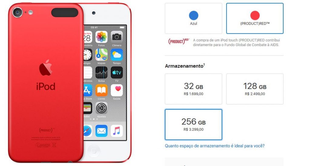 Preço novo Ipod