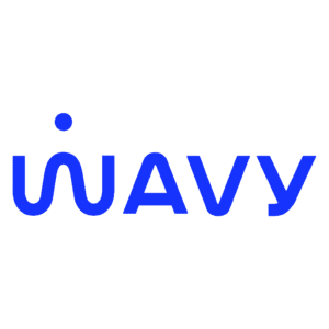 logo wavy azul completo