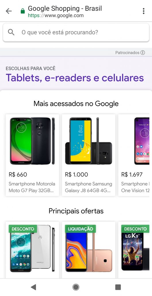 Google Shopping Mobile