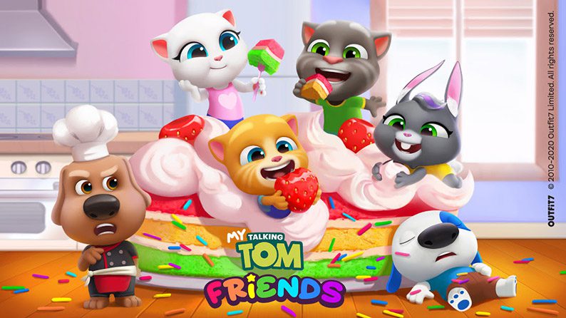 Jogo do Tom e amigos/ cuidando dos filhotinhos,gatinho, gata Ângela e  +.Ep.2 [Talking Tom Friends] 