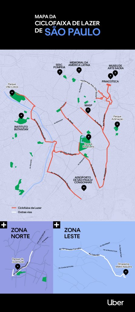 Uber Mapa Ciclofaixas