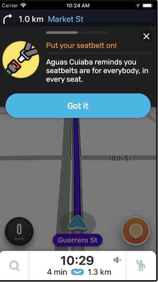 Waze e OMS Aguas Cuiaba