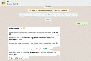 Banco do Brasil; WhatsApp