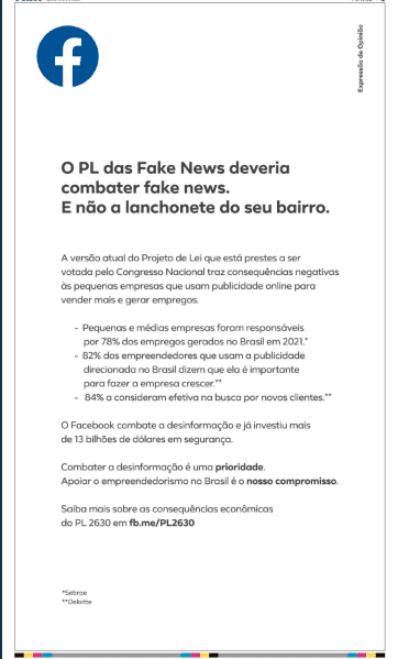 PL das Fake News; Facebook