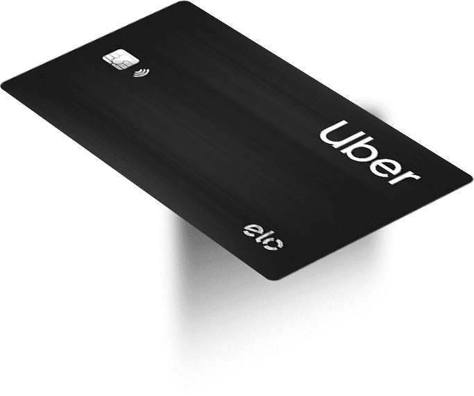 Cartão de crédito da conta Uber com bandeira Elo
