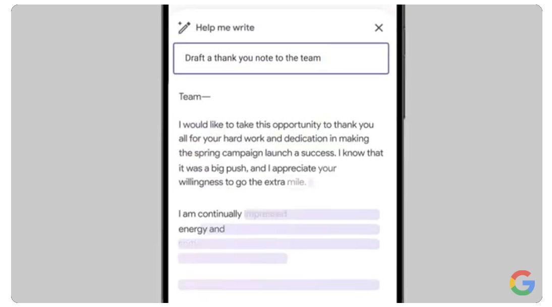 Google leva IA para Gmail e Docs