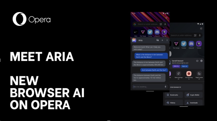 Aria, IA do Opera One, está disponível para Android
