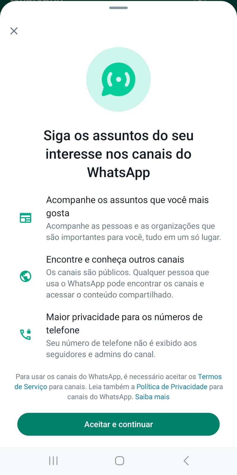 WhatsApp lança recurso de canais no Brasil