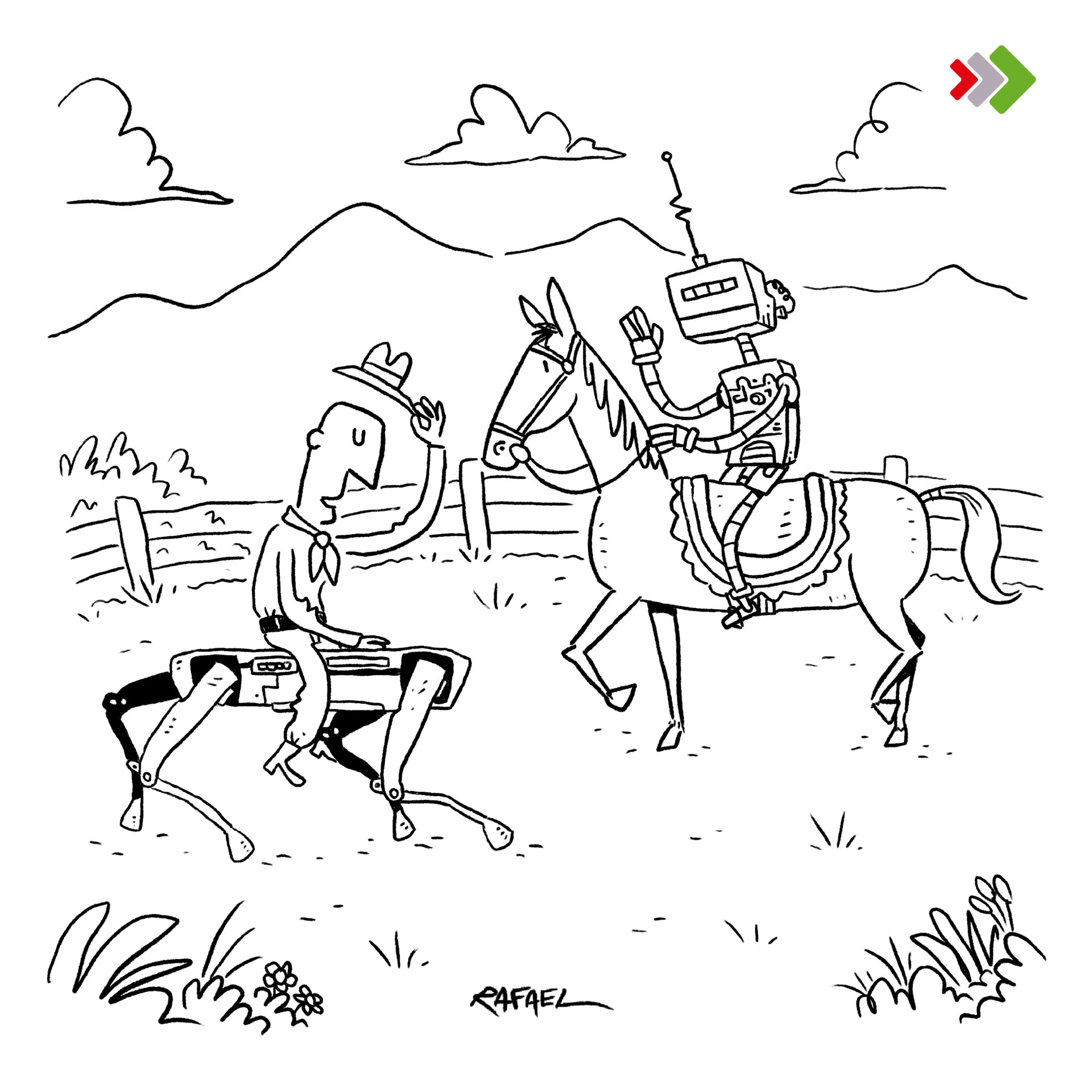 cartum de rafael correa, montarias