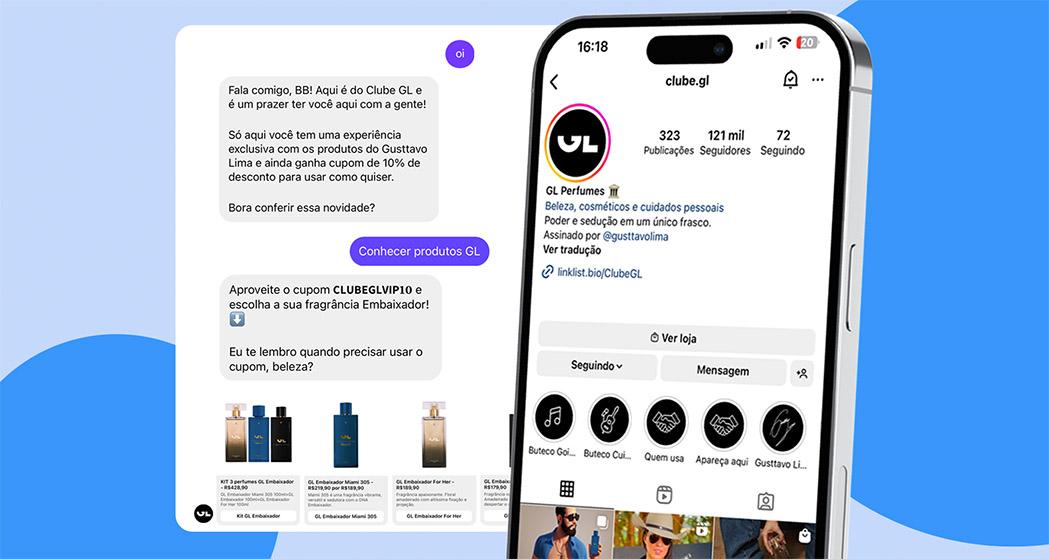 Venda conversacional de perfume de Gusttavo Lima no Instagram alcança 340 mil em uma semana