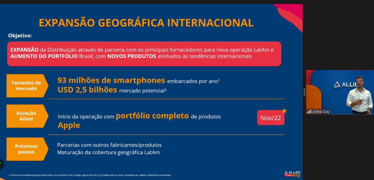 Allied mira amplitude internacional para América Latina e produtos Android