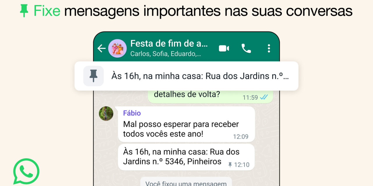 WhatsApp lança recurso para fixar mensagem em conversas