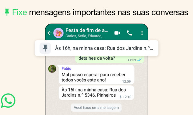 WhatsApp lança recurso para fixar mensagem em conversas