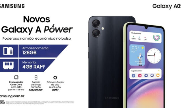 Samsung lança novo smartphone, Galaxy A05, por R$ 799