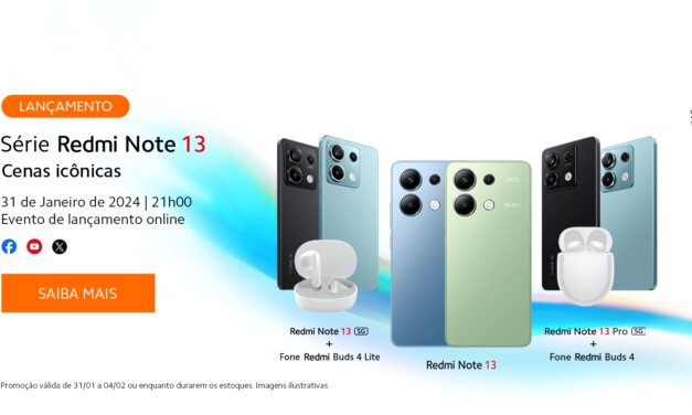 Xiaomi traz para o Brasil três smartphones da linha Redmi Note 13