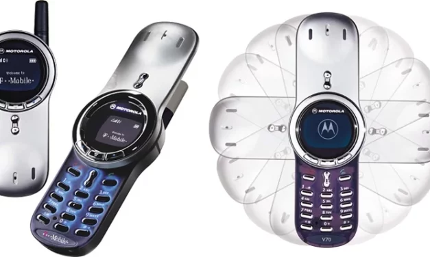 Motorola V70, o celular com teclado giratório em 360º