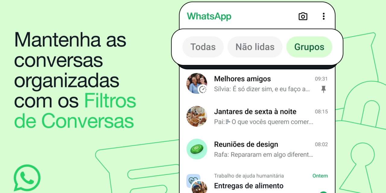 WhatsApp lança filtros de conversa para organizar mensagens