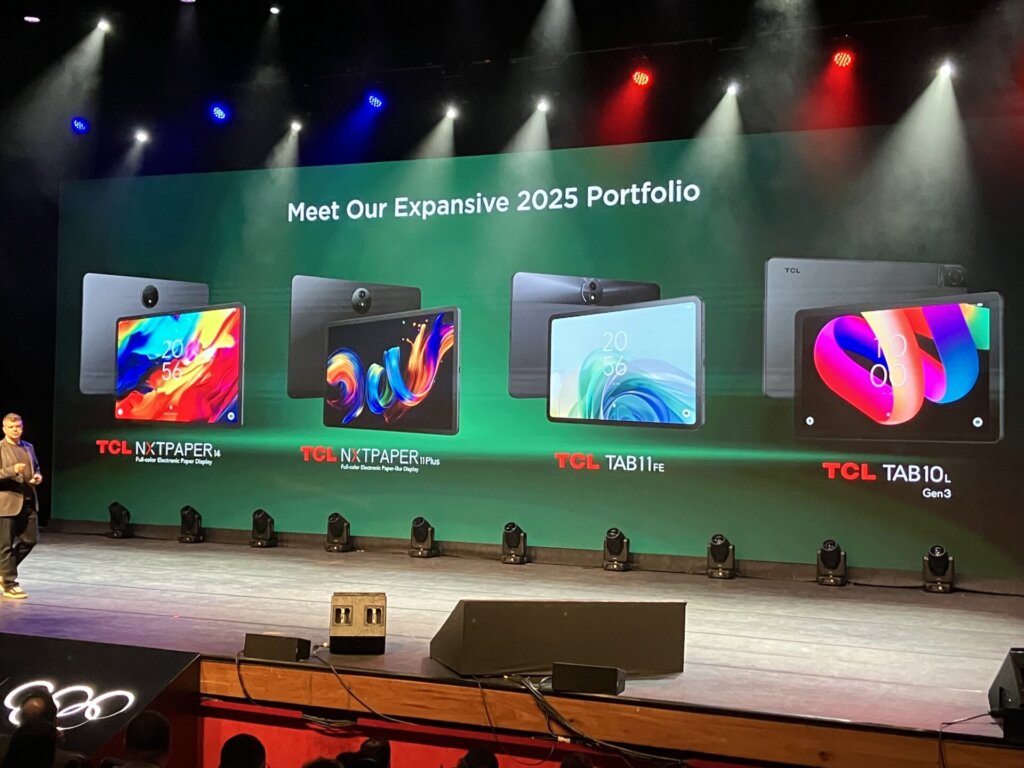 TCL apresenta portfólio 2025 com nove dispositivos entre tablets e smartphones 1 TCL