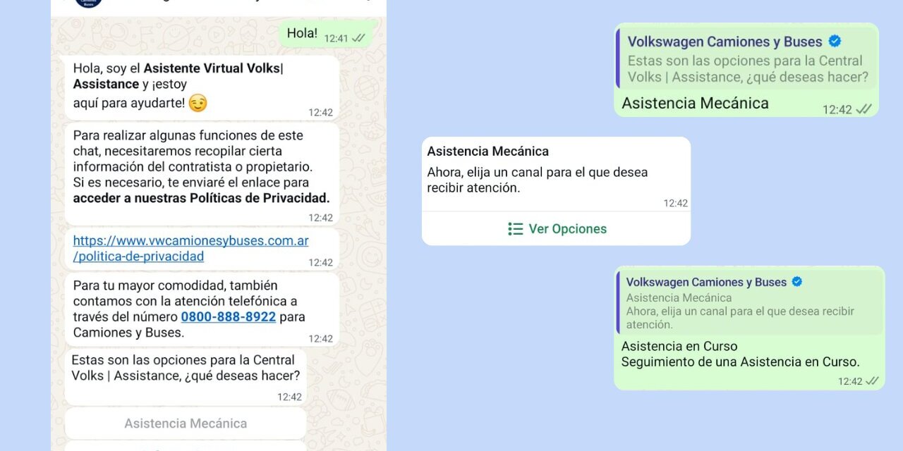 Volkswagen Caminhões e Ônibus lança seu primeiro serviço digital com WhatsApp na Argentina
