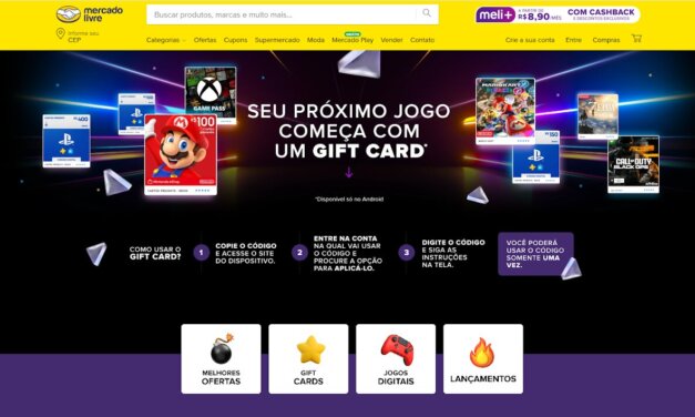 Mercado Livre lança vertical de produtos digitais com games