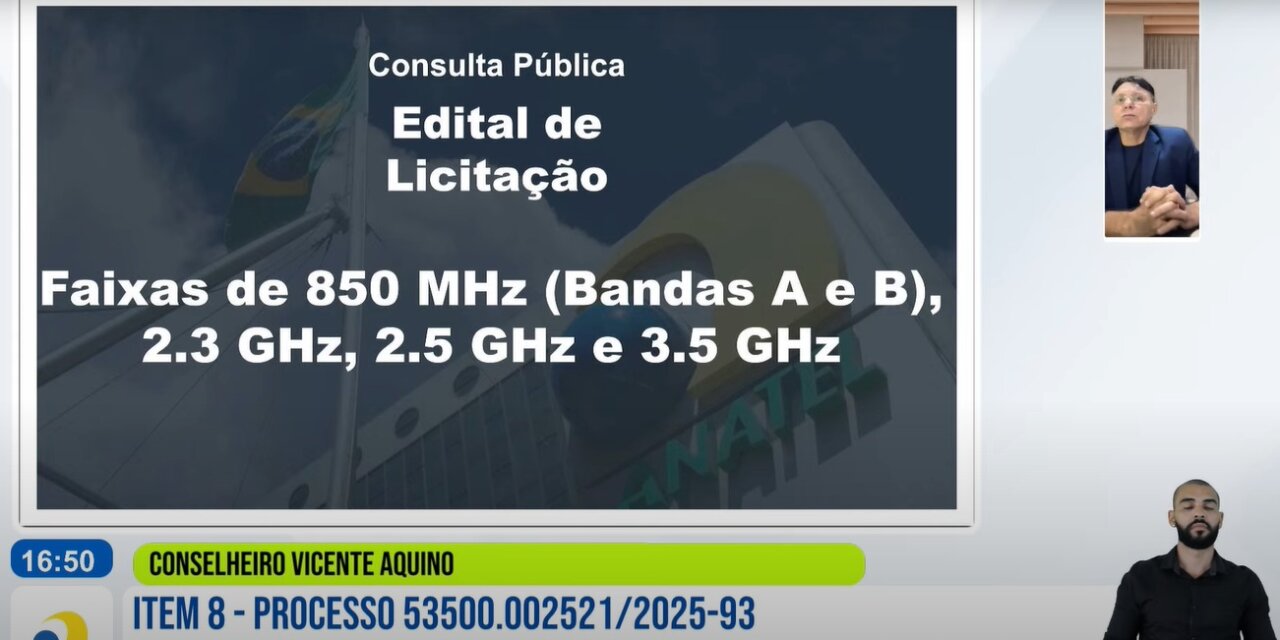 Relator apresenta proposta para leilão da faixa de 850 MHz