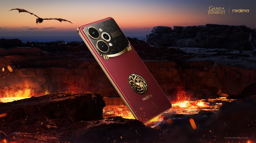 realme aposta em collab com Game of Thrones e IA em novos dispositivos