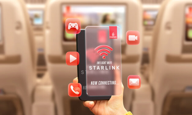 Emirates levará Wi-Fi com Starlink para toda sua frota de Boeings e Airbuses