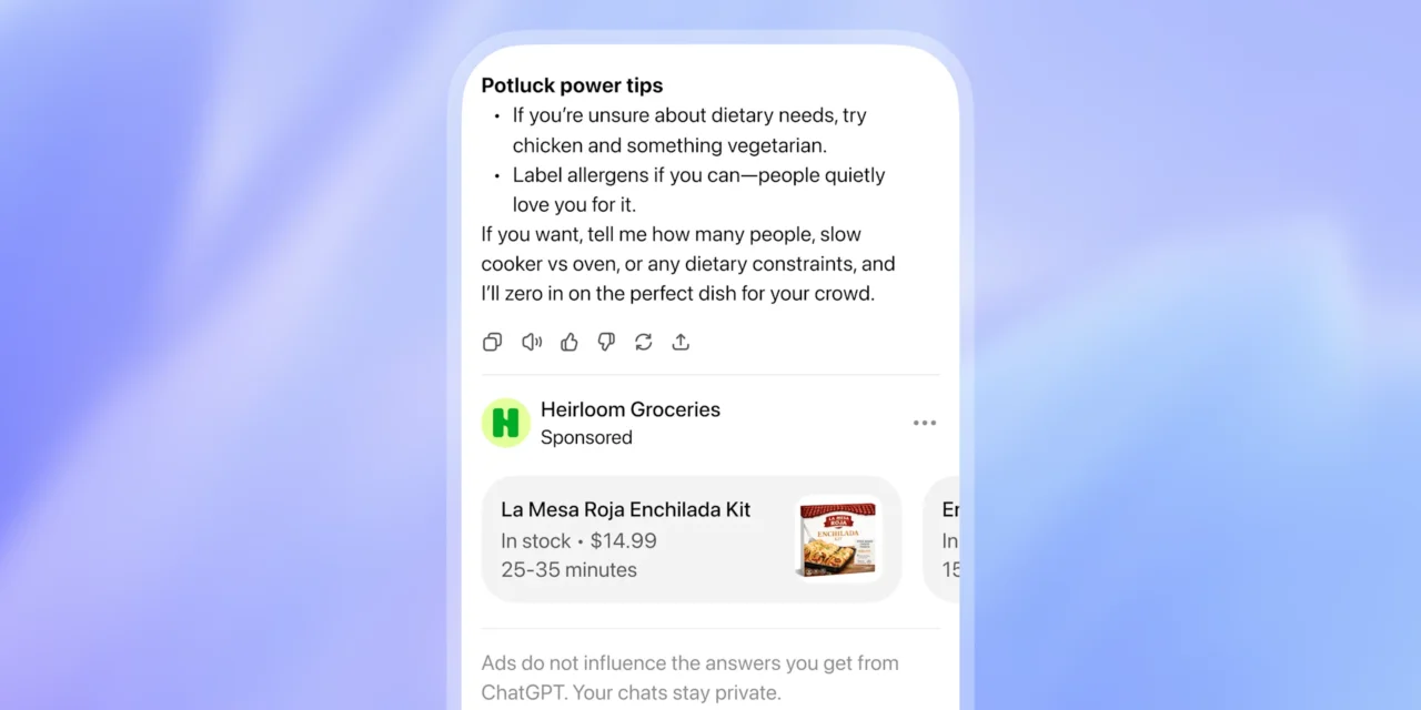 OpenAI começa a veicular publicidade no ChatGPT dos EUA