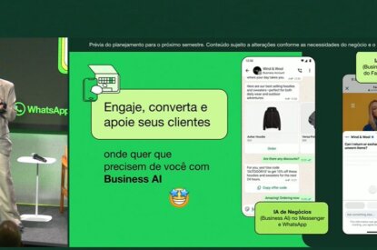 Página Inicial 6 Meta, WhatsApp, Business AI