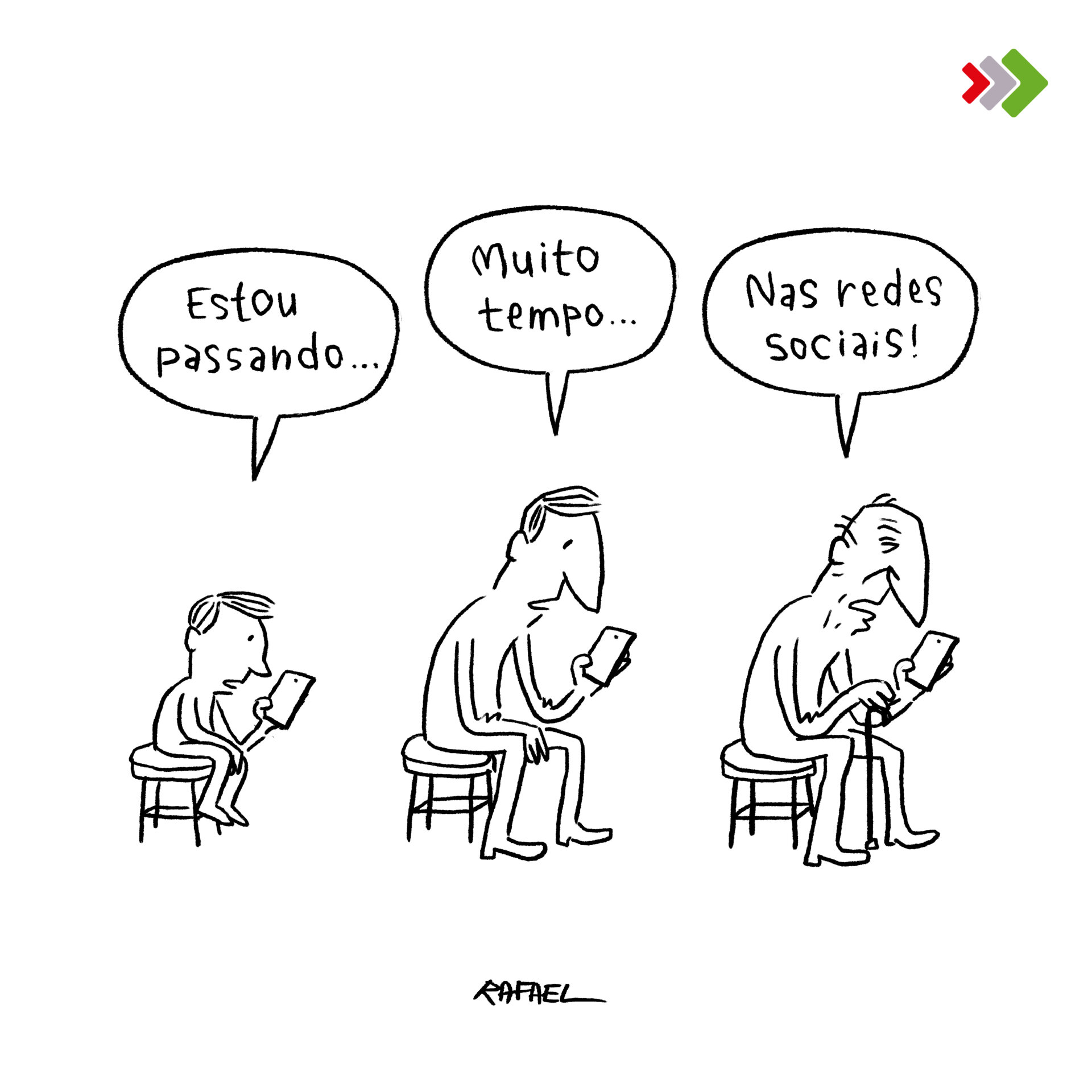 Cartum 182 - Rafael Corrêa - Tempo nas redes sociais 2 cartum 182, rafael corrêa, redes sociais