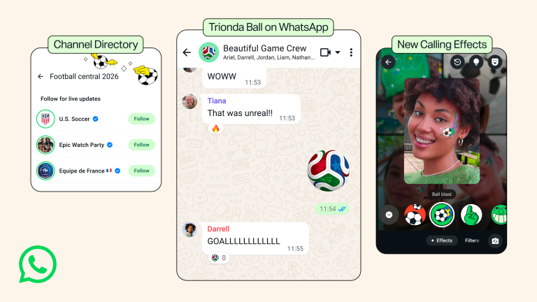 Meta lança funcionalidades de Copa e futebol em sua família de apps