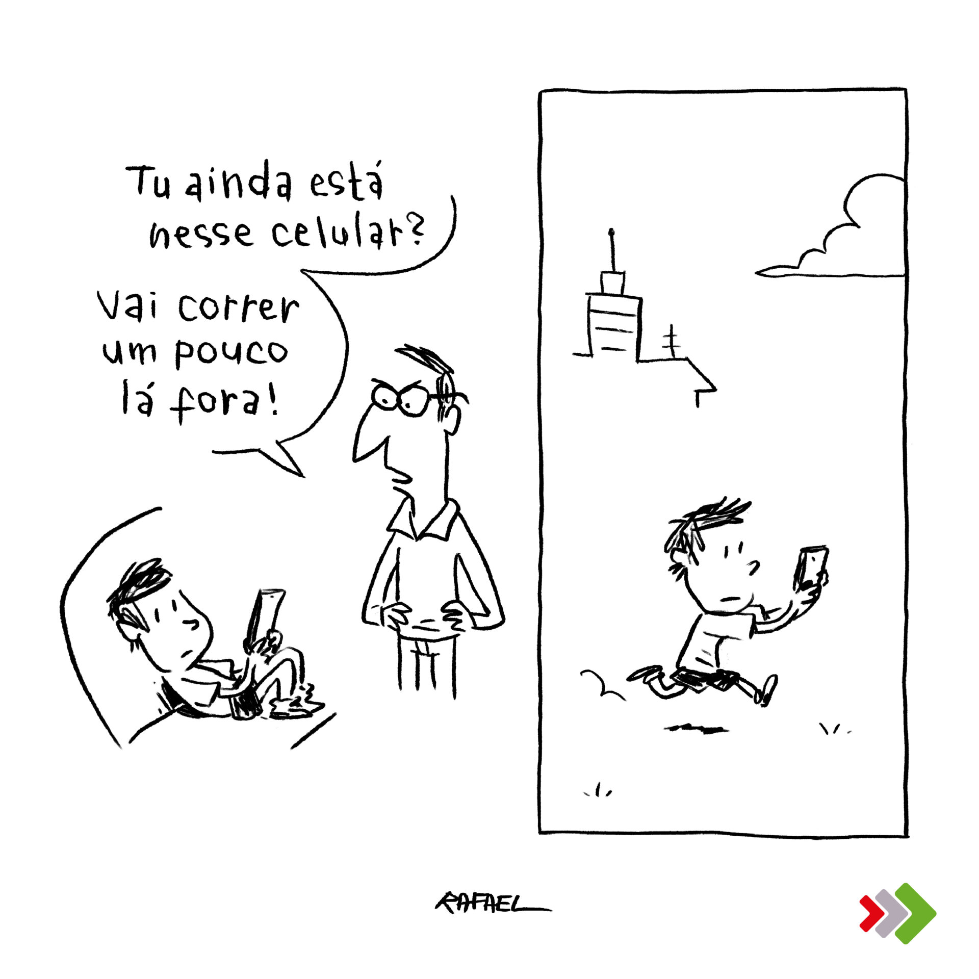 Cartum 192 - Rafael Corrêa - 2 cartum, rafael corrêa, correndo lá fora
