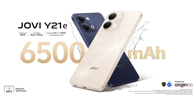 JOVI lança smartphone intermediário com 4G e câmera de 50 MP