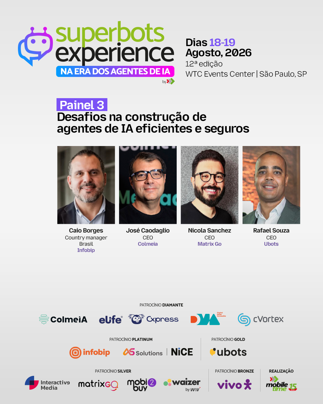 Os desafios na construção de agentes de IA são tema de painel do Super Bots Experience 2026
