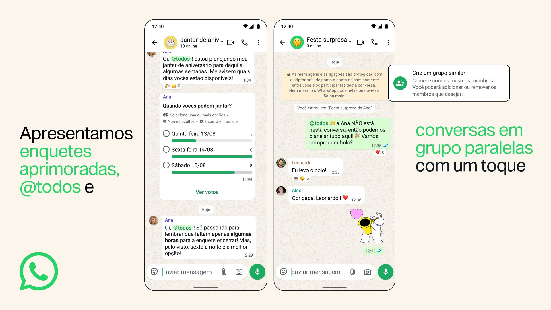 WhatsApp impulsiona uso do ‘@’ com envio de mensagem ‘@todos’ em grupos