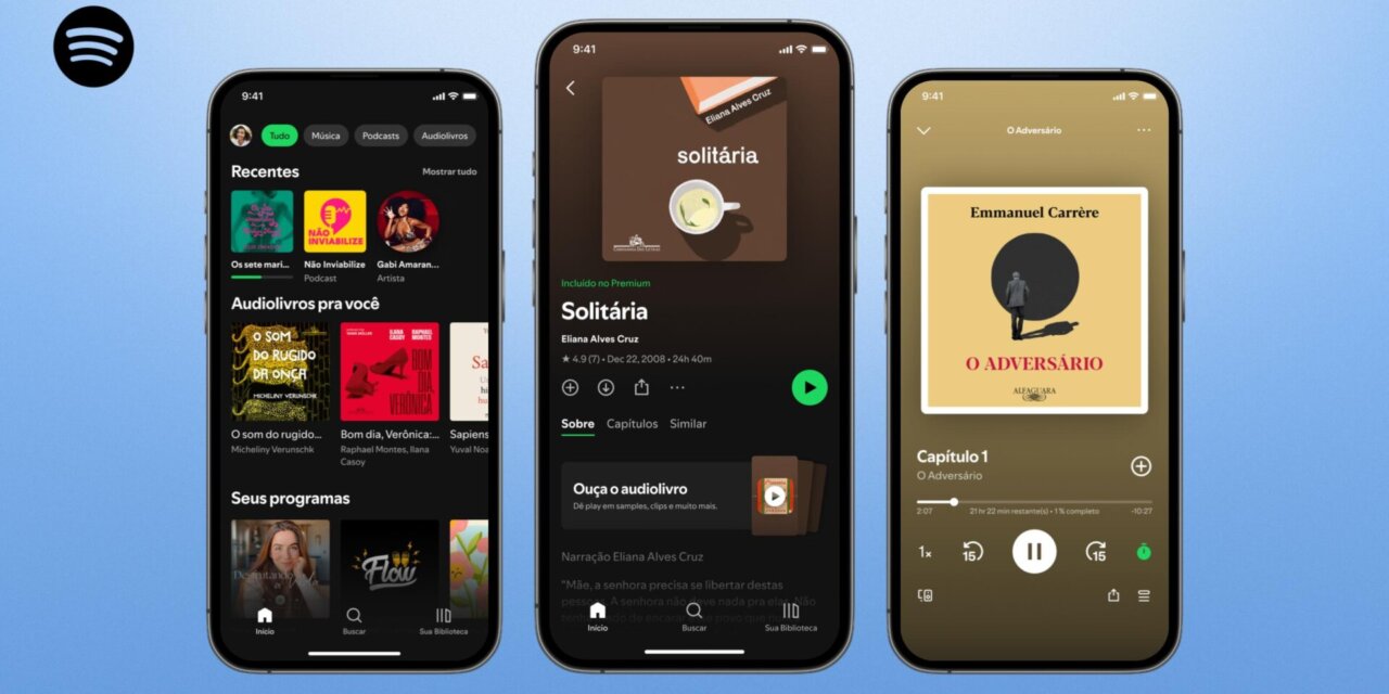 Spotify anuncia chegada de audiolivros no Brasil