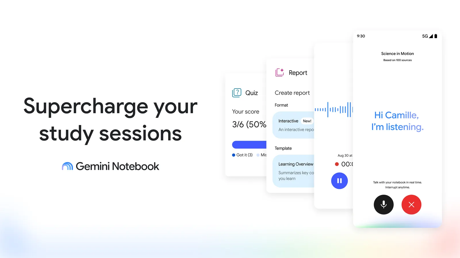 Gemini Notebook passa a ter conversas em tempo real por voz nos apps