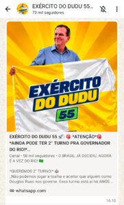 “Exército do Dudu”: Eduardo Paes cria canal no WhatsApp 1 exército do dudu