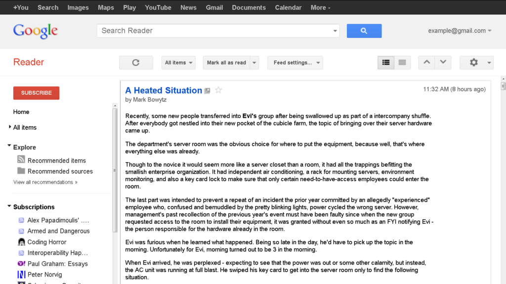 Google Reader foi central de notícias e teve fim súbito 10 Google